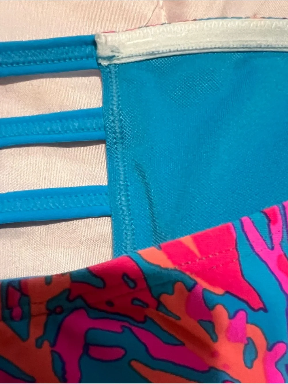 Lilly Pulitzer Teslee One Piece Swimsuit Turquoise Oasis Sz 14